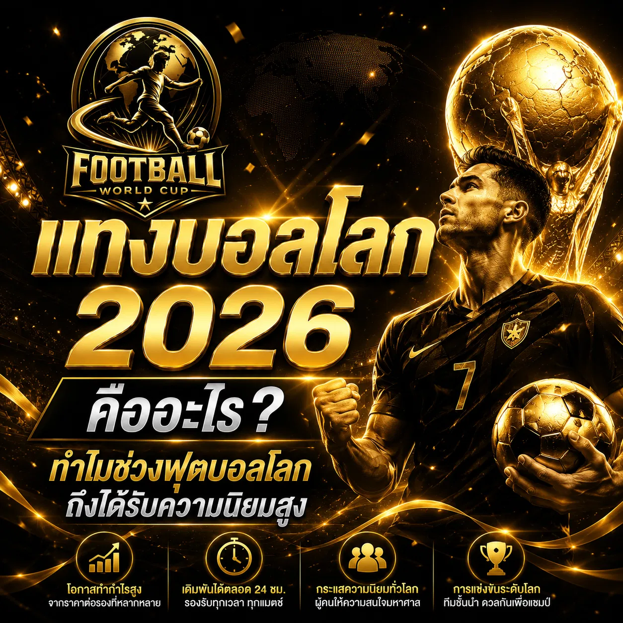 แทงบอลโลก 2026 คืออะไร ทำไมช่วงฟุตบอลโลกถึงได้รับความนิยม