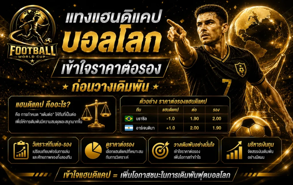 แทงแฮนดิแคปบอลโลก เข้าใจราคาต่อรองก่อนวางเดิมพัน